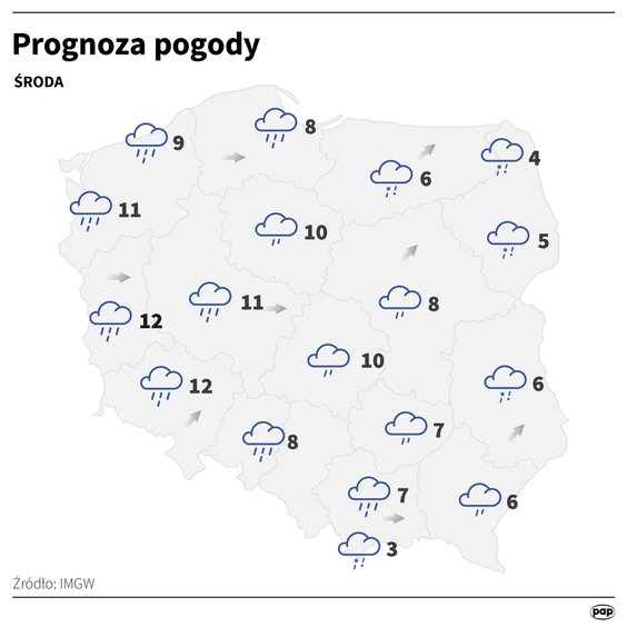 Prognoza pogody na 24 stycznia