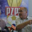 Od lewej rzecznik prasowy PZPN Zbigniew Koźmiński i szef Komisji Odwoławczej ds. Licencji Klubowych 