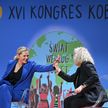Minister edukacji narodowej Barbara Nowacka i minister do spraw równości Katarzyna Kotula na XVI Kon