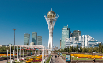 Wieża Bajterek w Astanie to jedna z atrakcji turystycznych stolicy Kazachstanu.