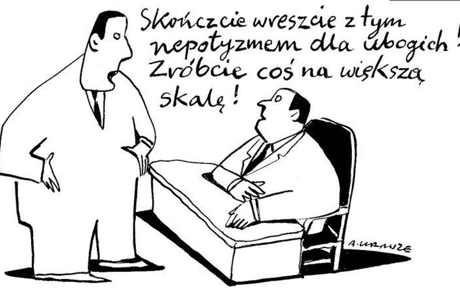 Komentarz rysunkowy. Nepotyzm dla ubogich