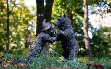Nowy pomnik niedźwiedzia Wojtka we Wrocławiu.