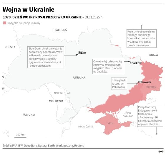 Tak wyglądała sytuacja na froncie w 1370 dniu wojny