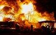 Pożar po nocnym ataku Rosji na Kijów