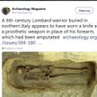 Włochy: Szkielet sprzed 1500 lat. Zamiast przedramienia miał nóż