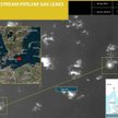 Zdjęcie satelitarne pokazujące miejsca wycieków z gazociągu Nord Stream 2
