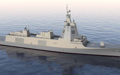 Wizja nowych hiszpańskich fregat typu F110. Rys./ Navantia.