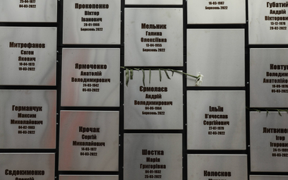 Pomnik cywilnych ofiar rosyjskiej okupacji w Buczy