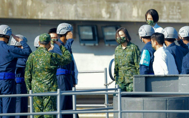 Tsai Ing-wen na pokładzie tajwańskiego niszczyciela