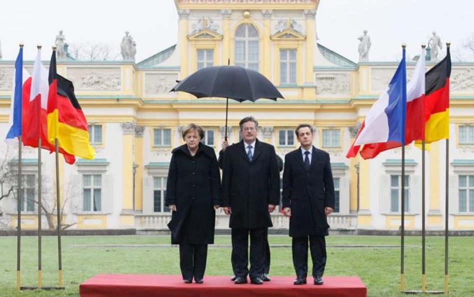 Podczas ostatniego szczytu Trójkąta Weimarskiego w 2011 r. prezydent Francji Nicolas Sarkozy znalazł