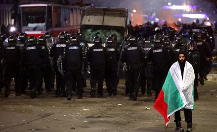 Protest przeciwko budżetowi Bułgarii na rok 2026 w Sofii