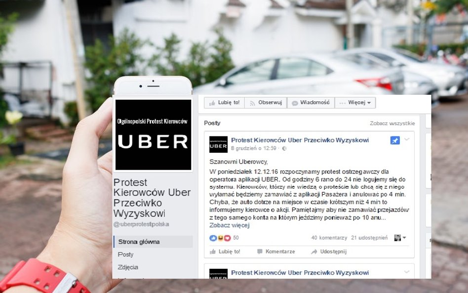 Protest kierowców Ubera. Żądają wyższych zarobków