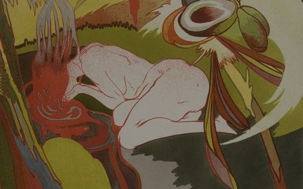 6. Georges de Feure, La source du mal – Femme se mirant dans l’eau / Źródło zła – Kobieta przeglądaj