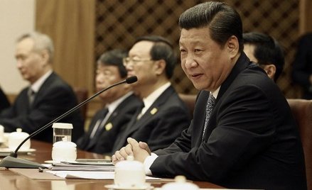 Prezydent Chin Xi Jinping podczas przemówienia w Seulu