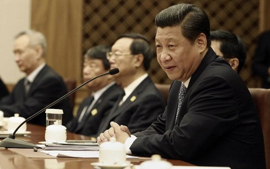 Prezydent Chin Xi Jinping podczas przemówienia w Seulu