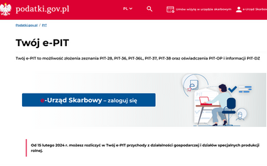 Twój e-PIT na portalu podatki.gov.pl