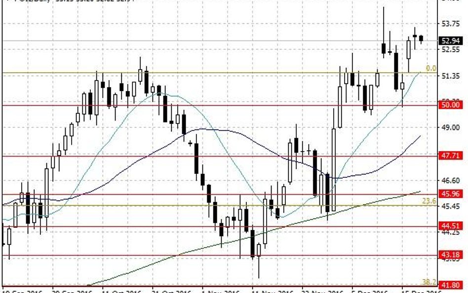 Notowania ropy naftowej WTI – dane dzienne.