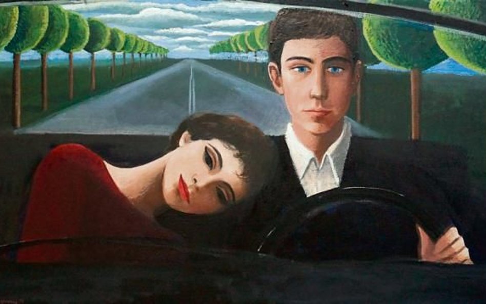 Katarzyna Karpowicz, Podróż I, 2016, olej, płótno, 50 x 100 cm.
