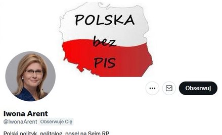 Grafika, która pojawiła się na profilu Iwony Arent