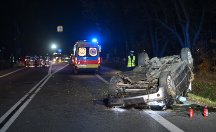 Miejsce tragicznego wypadku na drodze krajowej nr 2 w miejscowości Janów między Mińskiem Mazowieckim