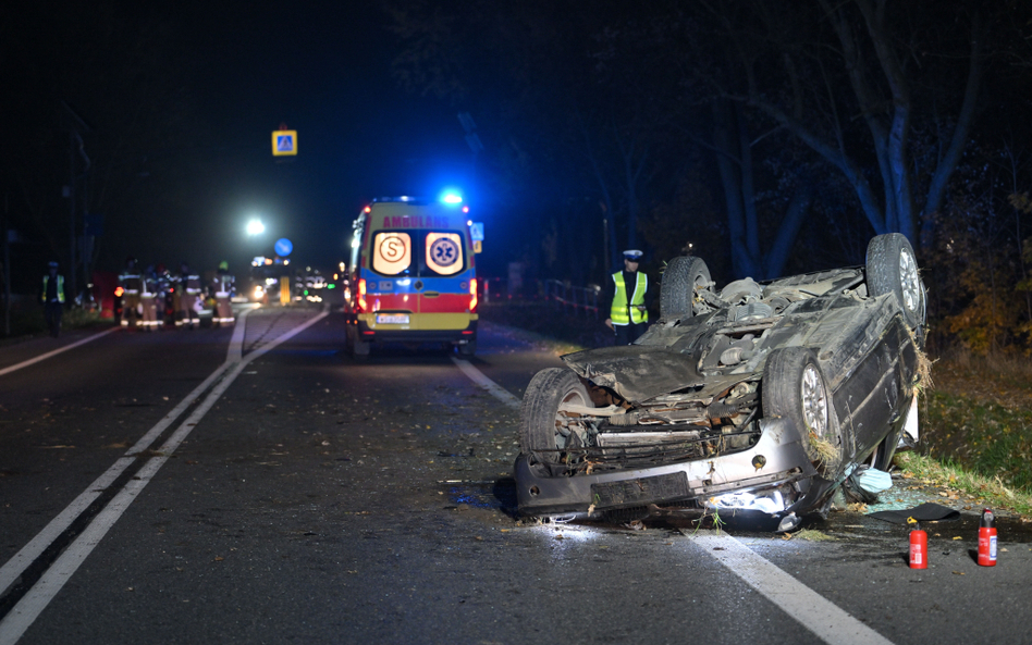 Miejsce tragicznego wypadku na drodze krajowej nr 2 w miejscowości Janów między Mińskiem Mazowieckim