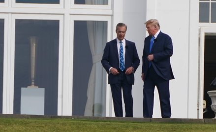 Spotkanie Nigela Farage'a z Donaldem Trumpem w Wielkiej Brytanii w maju ub.r.
