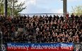 Kibice Wisły Kraków podczas meczu z Koroną Kielce