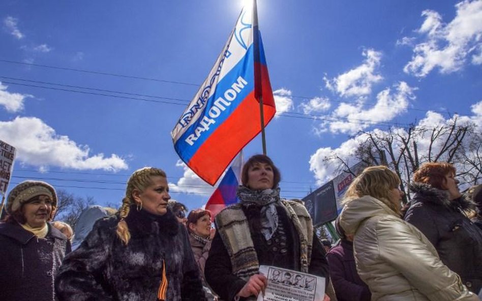 Prorosyjska manifestacja w Ługańsku