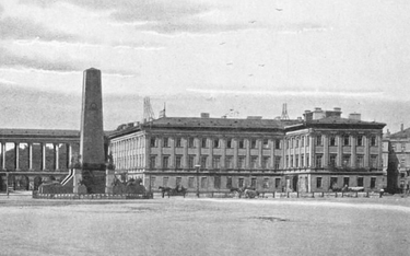 Pałac Saski (widok z końca XIX w.) był pierwszą siedzibą giełdy w Warszawie. Gościł tę instytucję w 