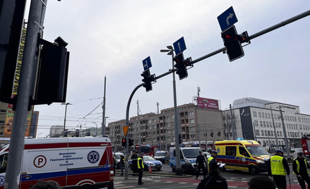 Miejsce wypadku na Placu Rodła w Szczecinie
