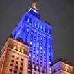 Podświetlony Pałac Kultury i Nauki