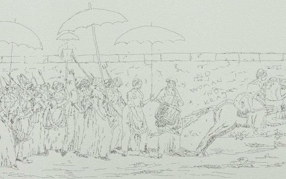 Goshka Macuga, "Strajk Kobiet", 2018.