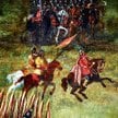 Zbliżenie z obrazu „Bitwa pod Kłuszynem”: hetman Żółkiewski