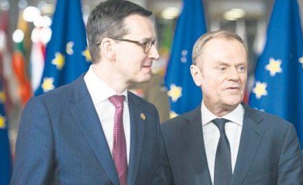 Premier Mateusz Morawiecki i były premier Donald Tusk chętnie przerzucają się wzajemnie odpowiedzial