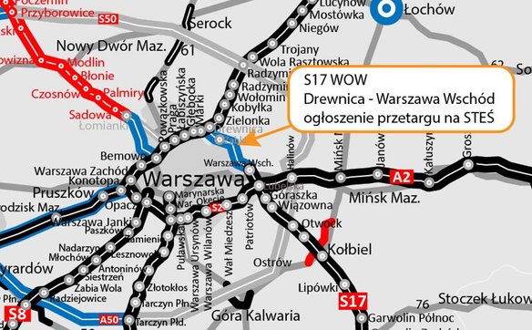 Wschodnia Obwodnica Warszawy - brakujący odcinek pierścienia Warszawskiego Węzła Drogowego