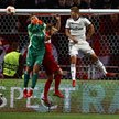 W Moskwie Legia wygrała ze Spartakiem 1:0. Akcja pod bramką Artura Boruca. Z prawej Maik Nawrocki