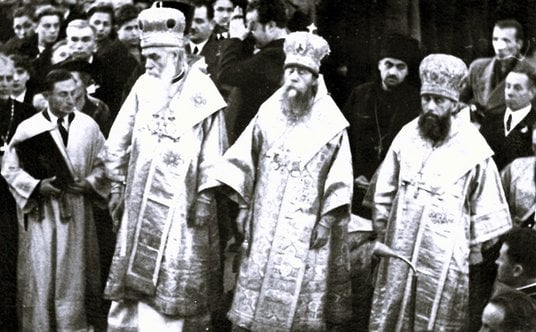 Ostatnie znane zdjęcie o. Grzegorza Peradze przed aresztowaniem i śmiercią. Chełm, 20 października 1