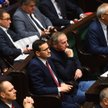 Premier Mateusz Morawiecki na sali obrad w Sejmu w Warszawie