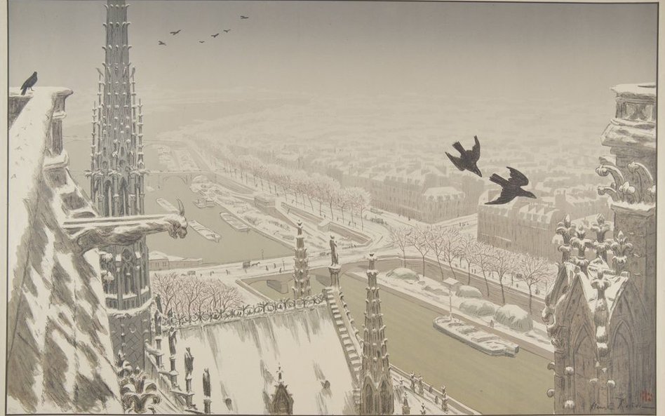 14. Henri Riviere, Du haut des tours de Notre-Dame / Z szczytu wież Notre-Dame, 1900, z serii: Paysa