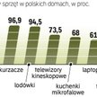Nasycenie telewizorami LCD i laptopami jest niskie. W domach jest też 6 mln sztuk sprzętu AGD starsz