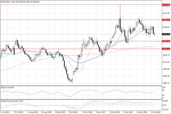Notowania złota – dane dzienne