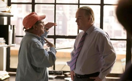 Sidney Lumet na planie z Philipem Seymourem Hoffmanem
