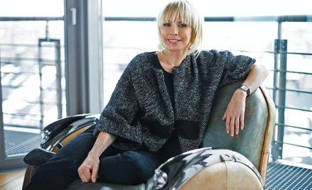 Grażyna Kulczyk w gabinecie z widokiem na Browar