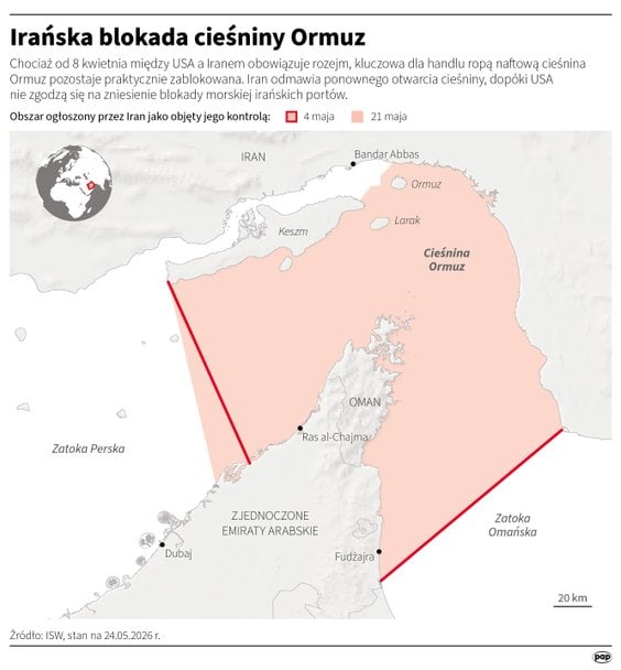 Irańska blokada cieśniny Ormuz