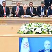 Władimir Putin podczas posiedzenia Rady Najwyższej EUG w Mińsku