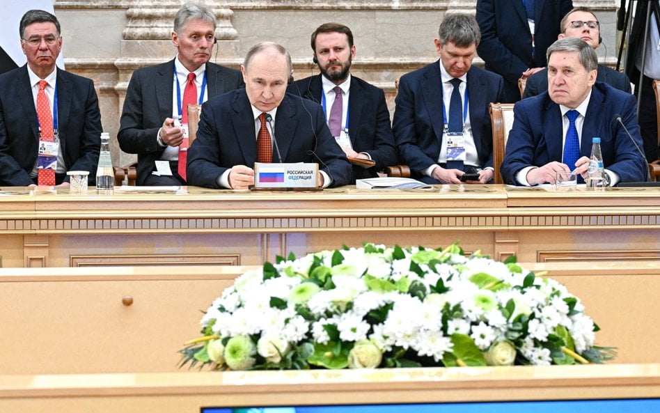 Władimir Putin podczas posiedzenia Rady Najwyższej EUG w Mińsku