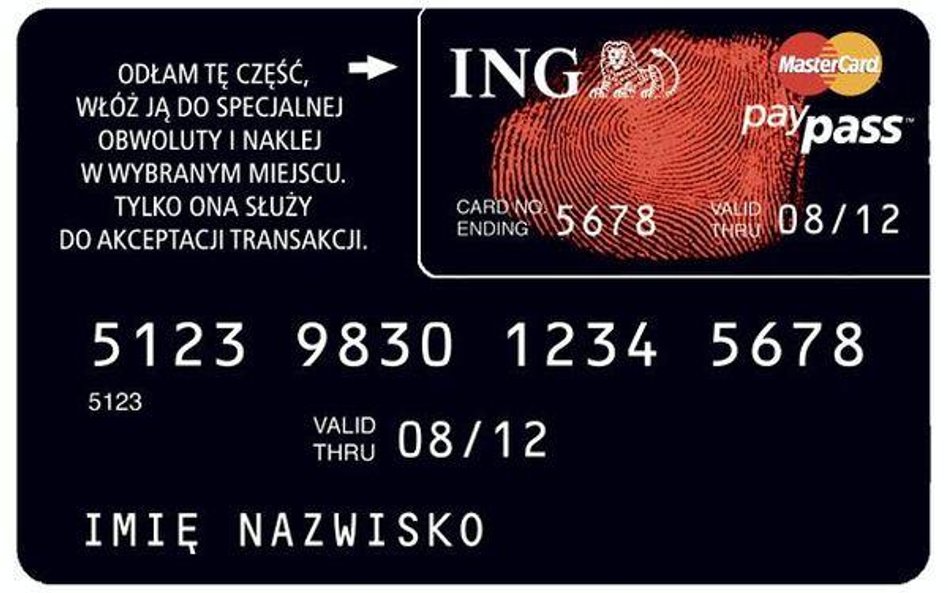 Minikartę ING można nakleić na telefon czy odtwarzacz MP3