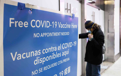 Punkt szczepień na COVID-19 w USA