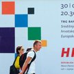 Jesteśmy w Unii – billboard zapraszający na uroczystość na placu Jelačicia w Zagrzebiu