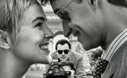 Od lewej: Zoey Deutch (jako Jean Seberg), Guillaume Marbeck (Godard) i Aubry Dullin (Belmondo)